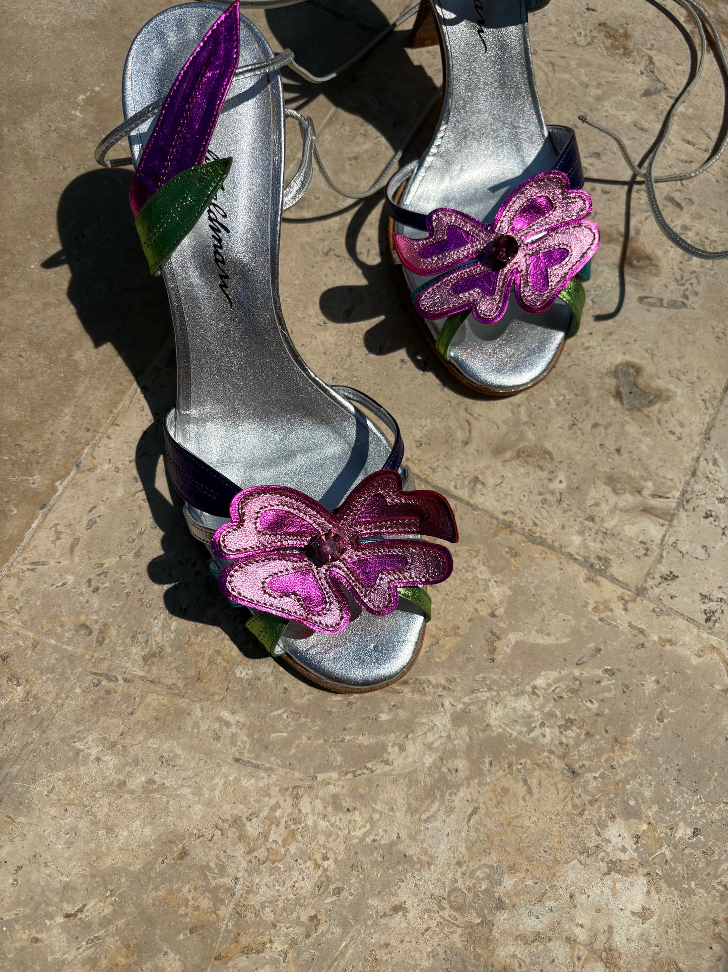 VINTAGE FLOWER HEELS, 39