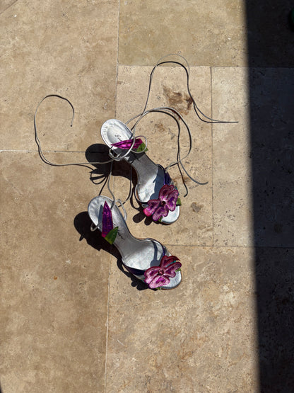 VINTAGE FLOWER HEELS, 39